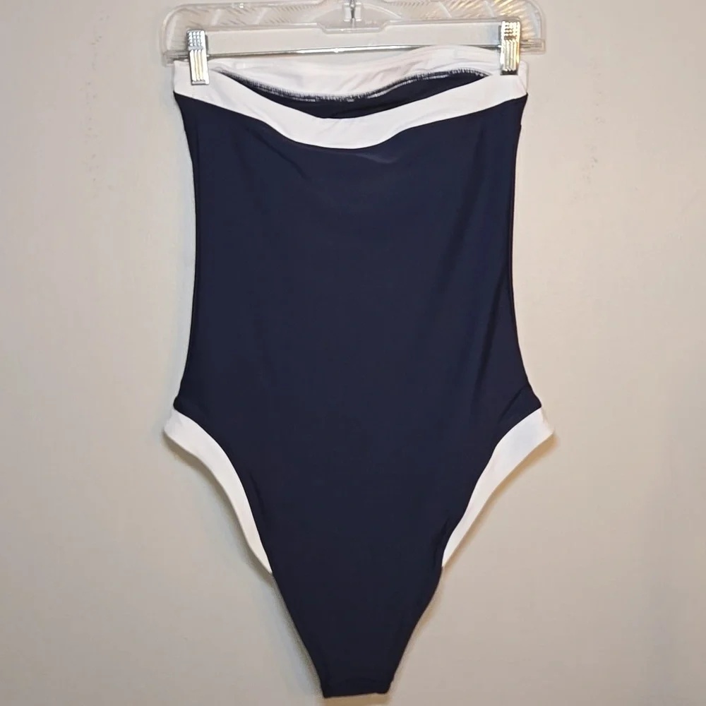 Abercrombie & Fitch A&F Marina One-Piece Adjustable Removable Straps Swimsuit - Picture 7 of 15